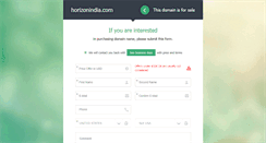 Desktop Screenshot of horizonindia.com